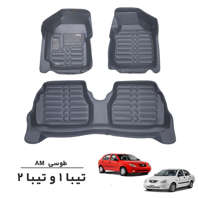 کفپوش سه بعدی تیبا 1 ، 2 طوسی