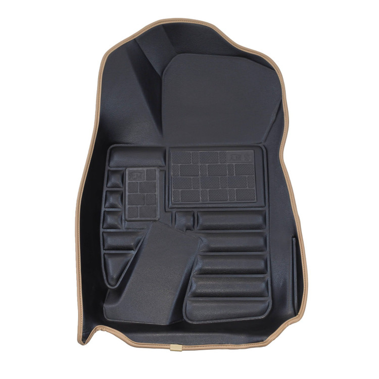 کفپوش سه بعدی دنا مشکی نوار کرم