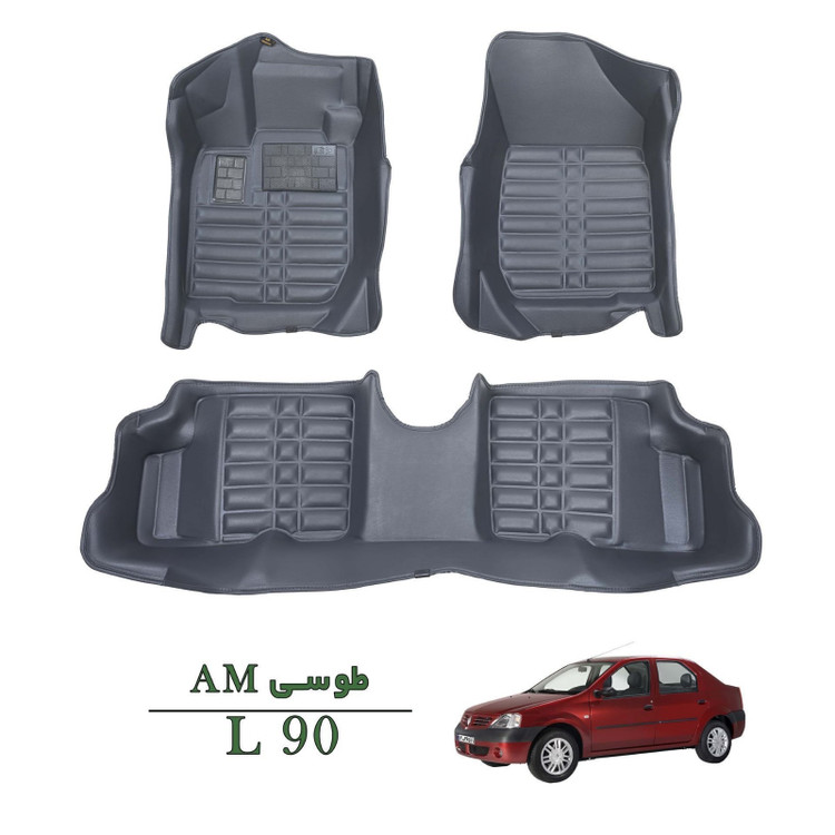 کفپوش سه بعدی L90 طوسی